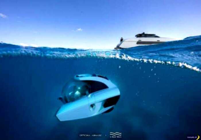 Супер-яхта со своей подводной лодкой