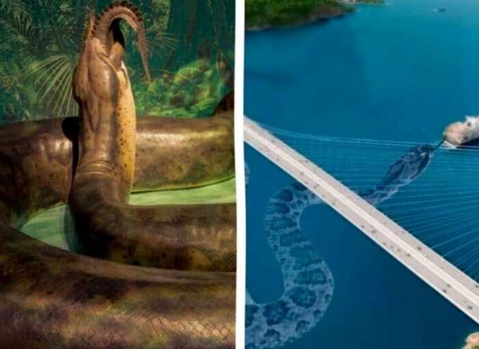 Военные показали секретное фото с самой большой змеей планеты из 1959 года — ей миллионы лет